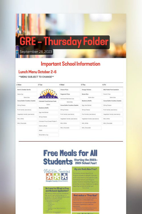 GRE - Thursday Folder