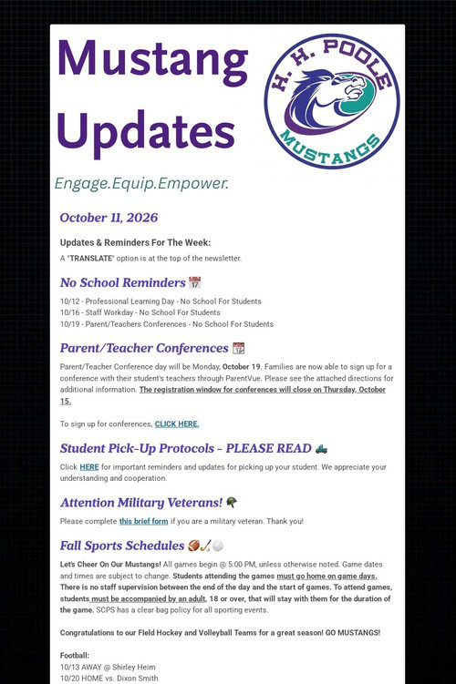 Mustang Updates