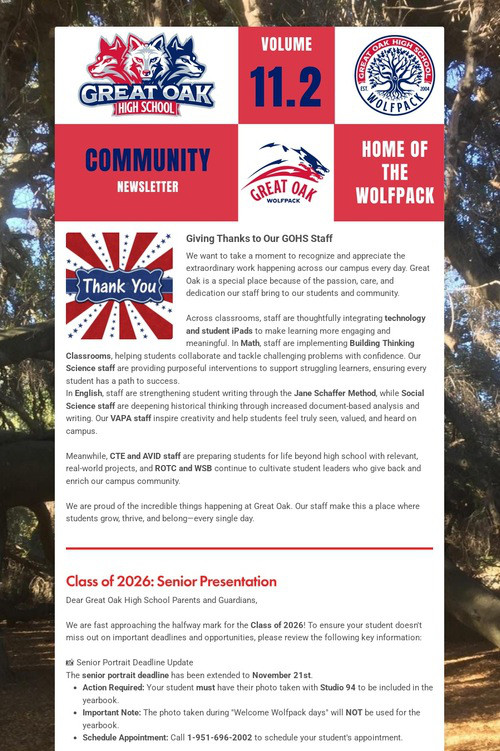 Great Oak - Newsletter Volume 11.2