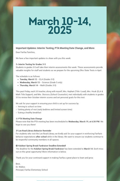 March 10-14, 2025