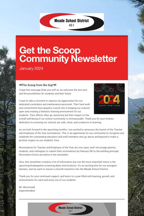 Get the Scoop Community Newsletter