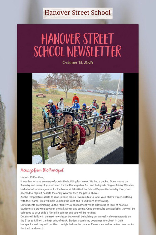 Hanover Street School Newsletter