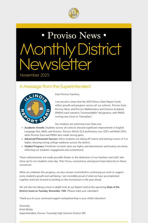 Monthly District Newsletter