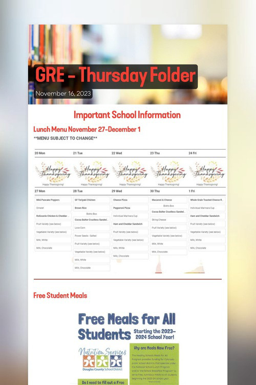 GRE - Thursday Folder