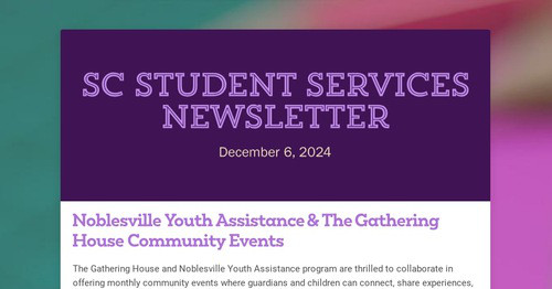 SC Student Services Newsletter