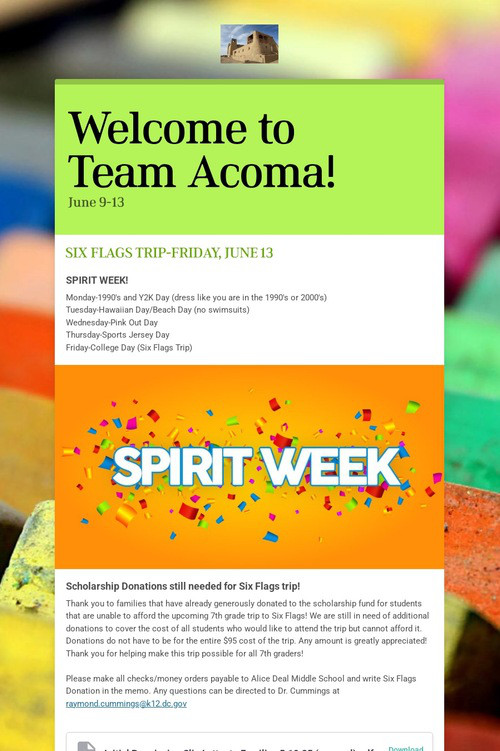 Welcome to Team Acoma!