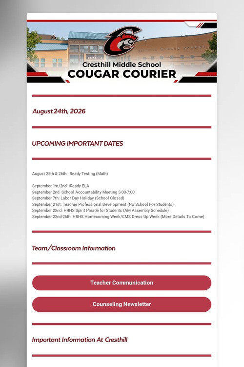 Cresthill Cougar Courier