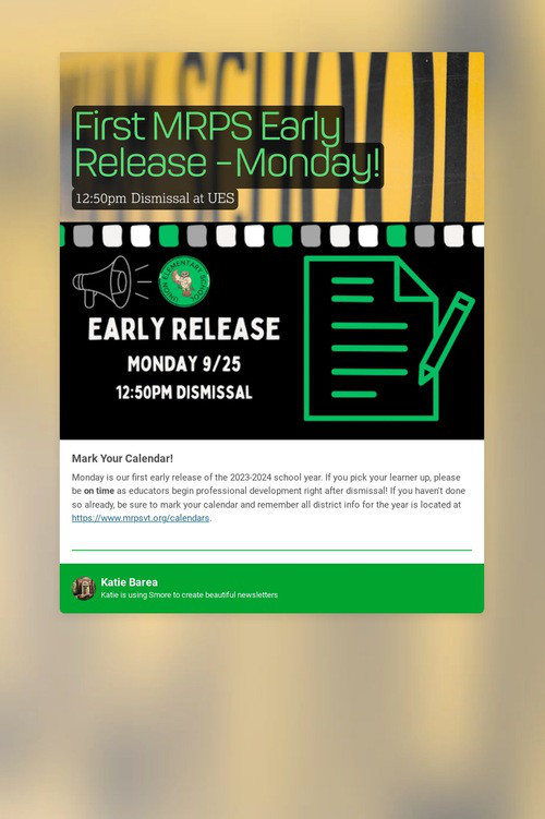 First MRPS Early Release - Monday!