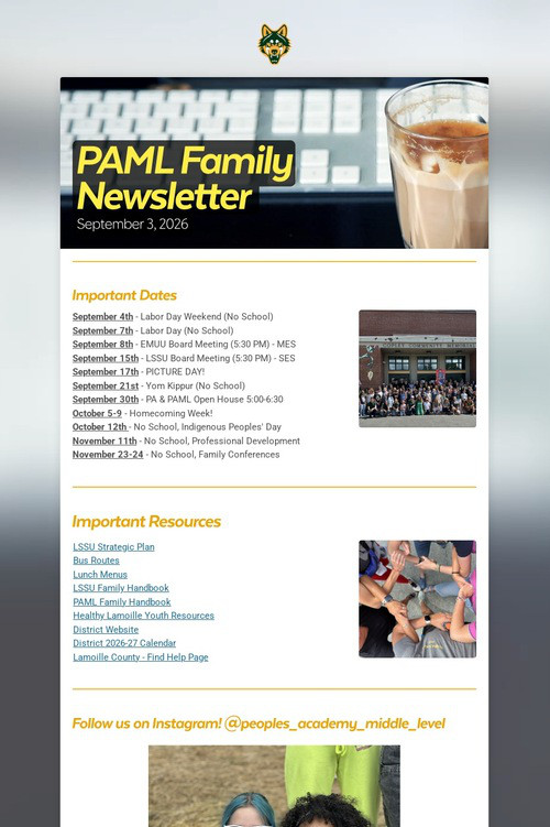 PAML Family Newsletter