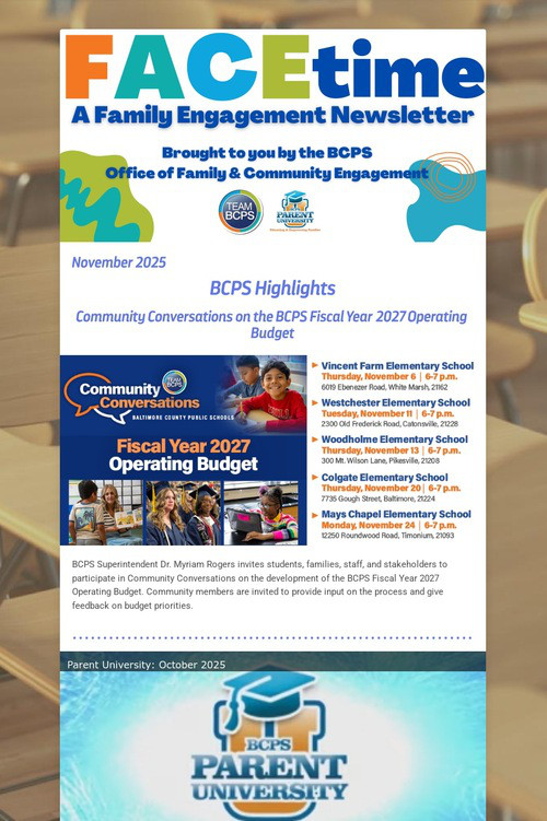 FACEtime Newsletter