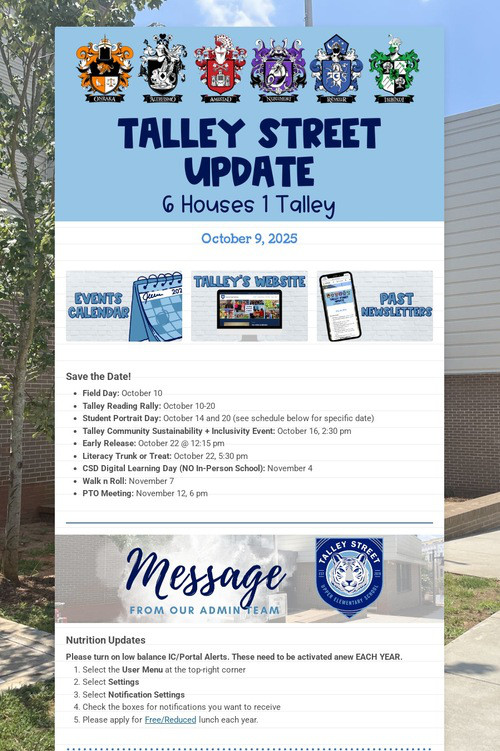 Talley Street Update