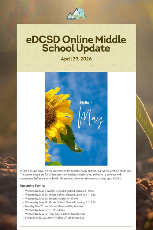 eDCSD Online Middle School Update