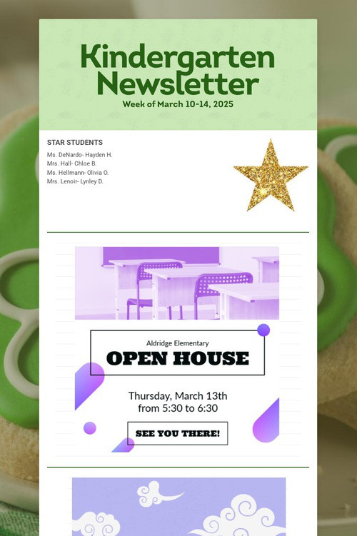 Kindergarten Newsletter