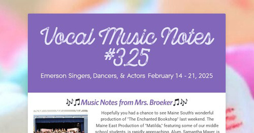Vocal Music Notes #3.25