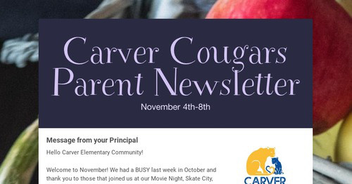 Carver Cougars Parent Newsletter