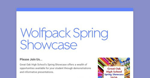 Wolfpack Spring Showcase | Smore Newsletters for Business