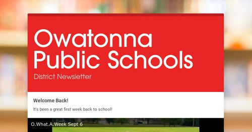 Owatonna Public Schools | Smore Newsletters