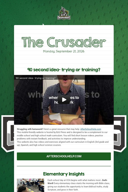 The Crusader 9/21