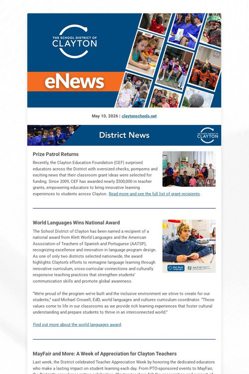 eNews May 10, 2026