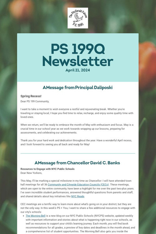 PS 199Q Newsletter