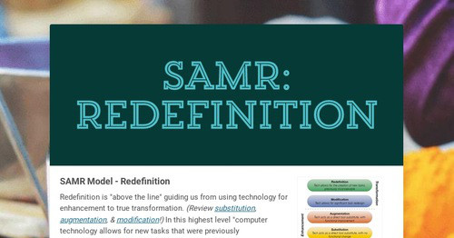 SAMR: Redefinition | Smore Newsletters