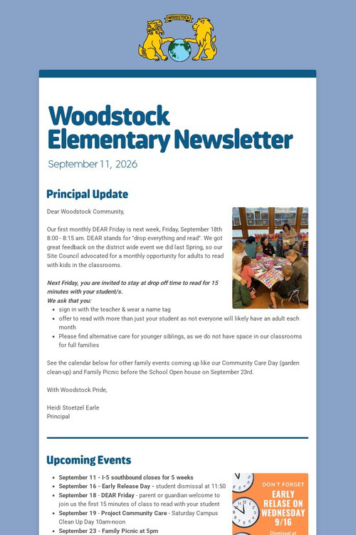 Woodstock Elementary Newsletter
