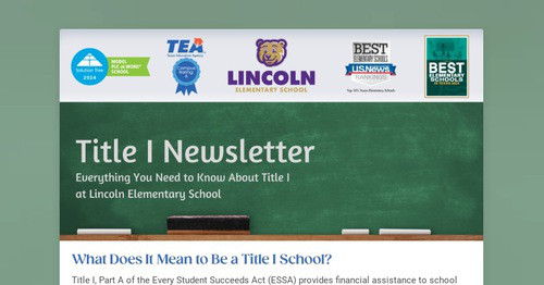 Title I Newsletter