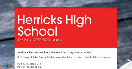 Herricks High School Smore Newsletters for Education