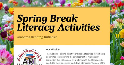 Spring Break Literacy Activities