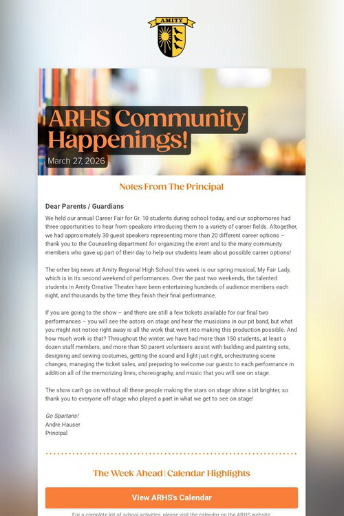 ARHS Community Happenings!