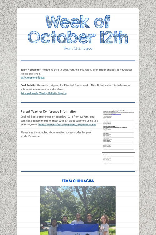 Week of October 12th