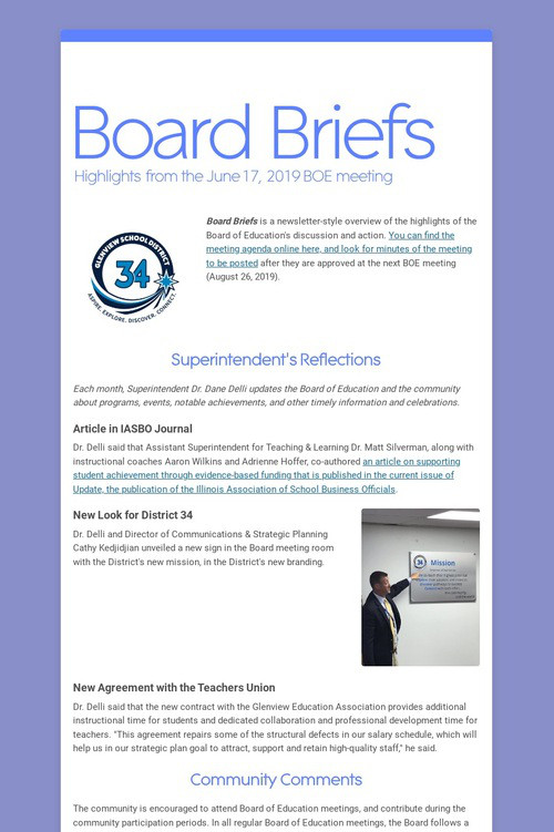 Board Briefs