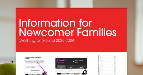 Information for Newcomer Families