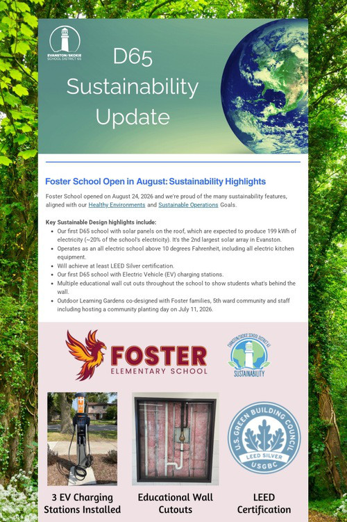 D65 Sustainability: Back to School