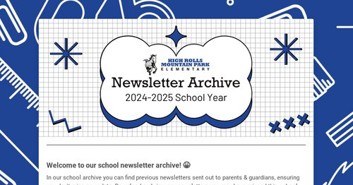 High Rolls Mtn Newsletter Archive