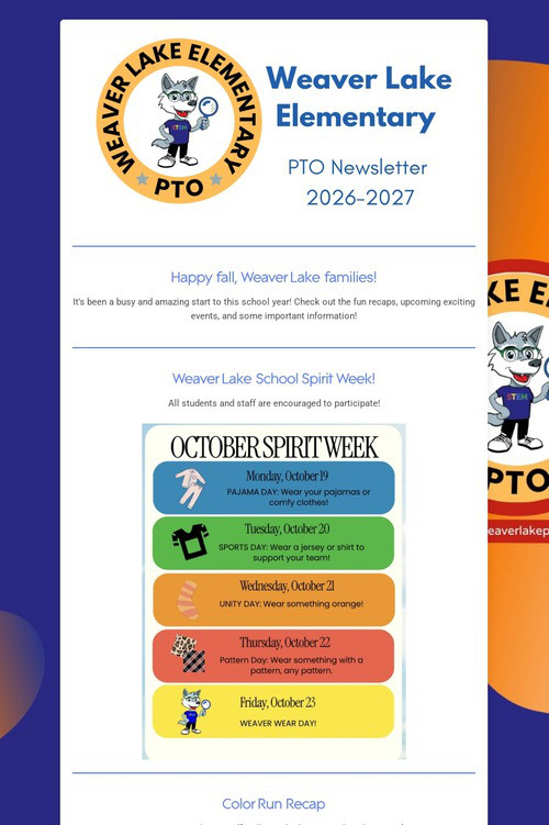 Weaver Lake Elementary PTO