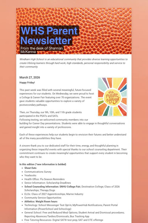 WHS Parent Newsletter