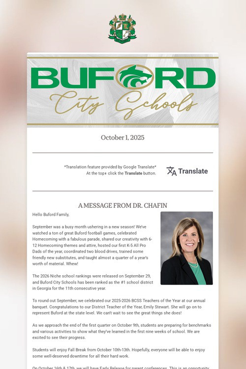 BCSS District Newsletter OCT 2025