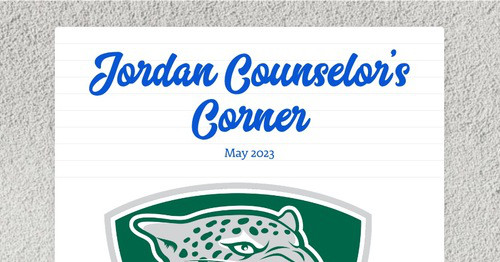 Jordan Counselor's Corner