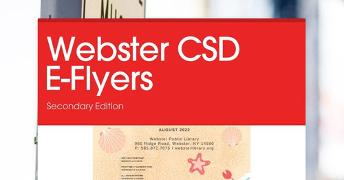 Webster CSD E-Flyers