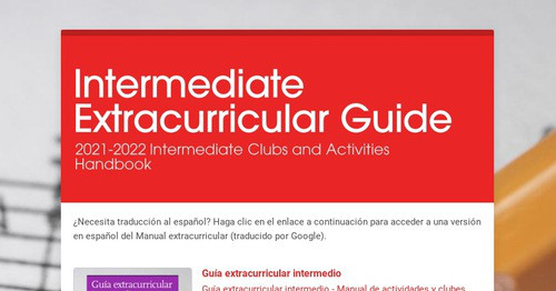Intermediate Extracurricular Guide