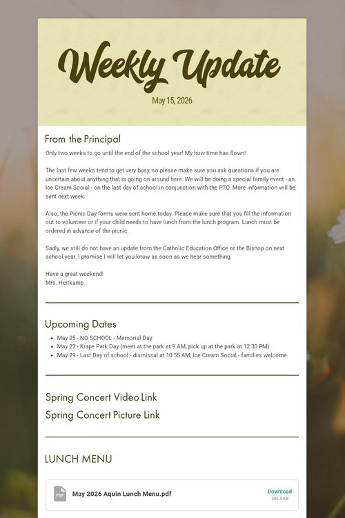 Weekly Update