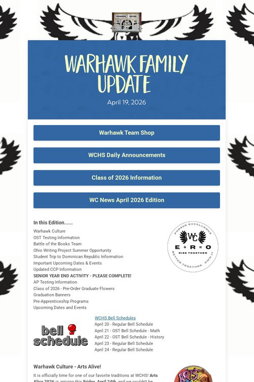 Warhawk Family Update