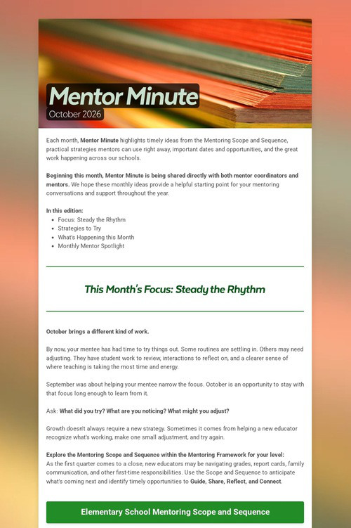 Mentor Minute