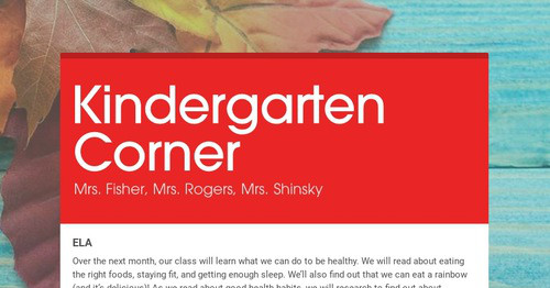 Kindergarten Corner