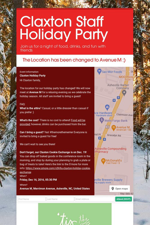 Claxton Staff Holiday Party