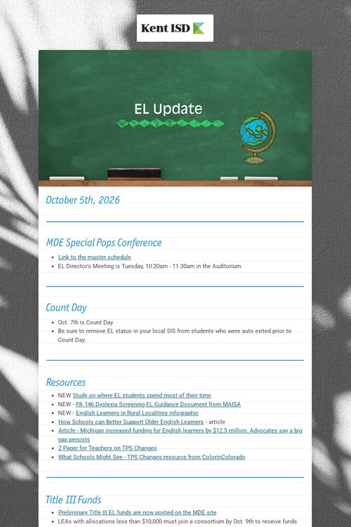 EL Update