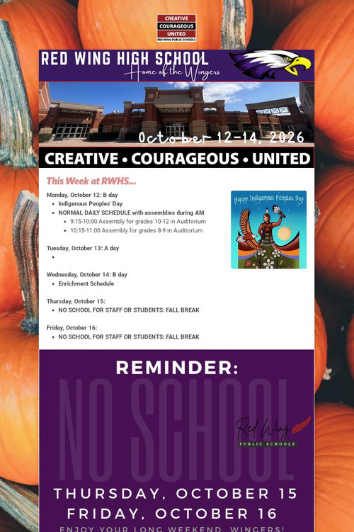 RWHS Student Newsletter 8