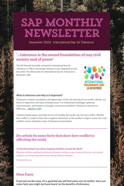 SAP Monthly Newsletter