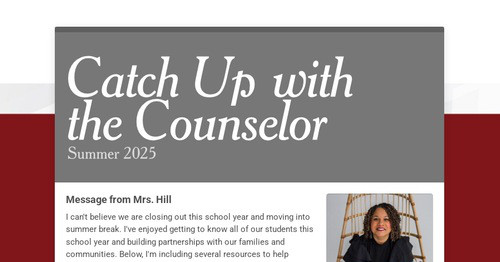 Catch Up with the Counselor